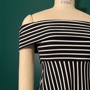 Banana Republic Blue striped midi dress